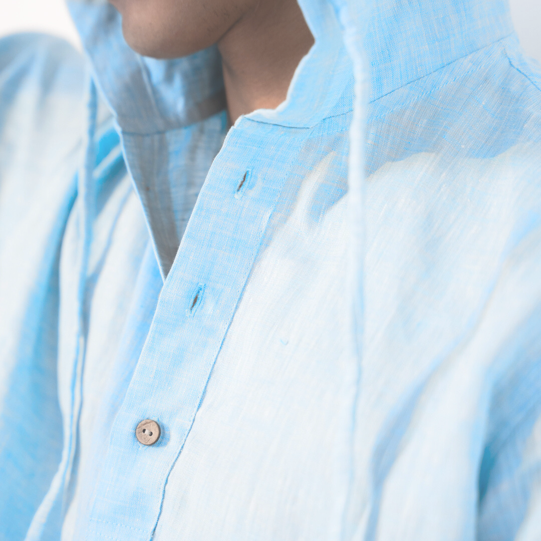 Summer Popover Hoodie - Powder Blue
