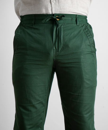 Men's pants Green XS|Custom Made Pants - Online in India | Bow & Square