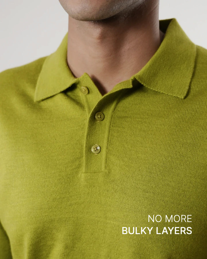Autumn Pullover Shirt - Full Sleeves - Sage Green