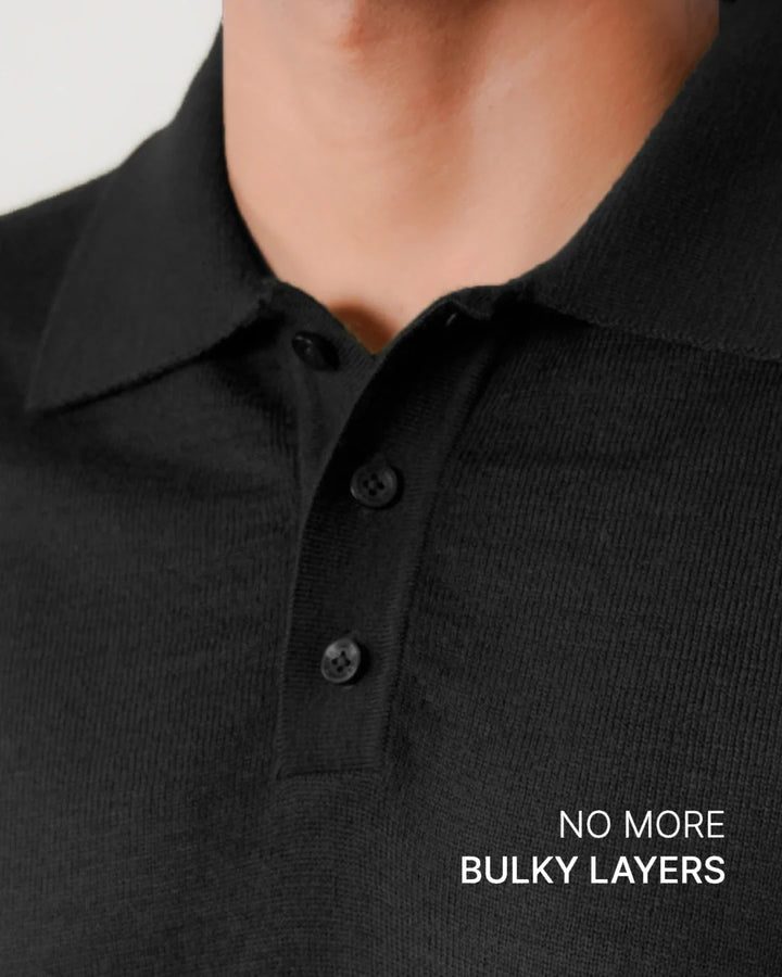Autumn Pullover Shirt - Full Sleeves - Black