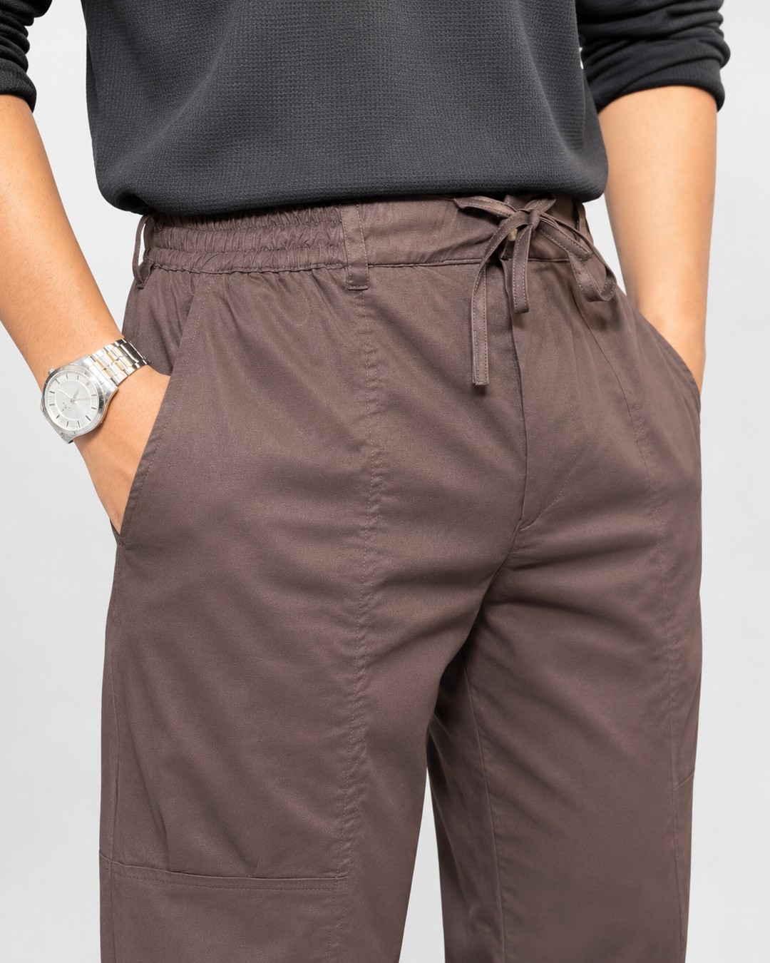 CHINOS X PYJAMAS - Brown 100% Cotton