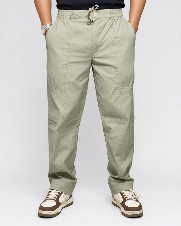 CHINOS X PYJAMAS - Pistachio 100% Cotton