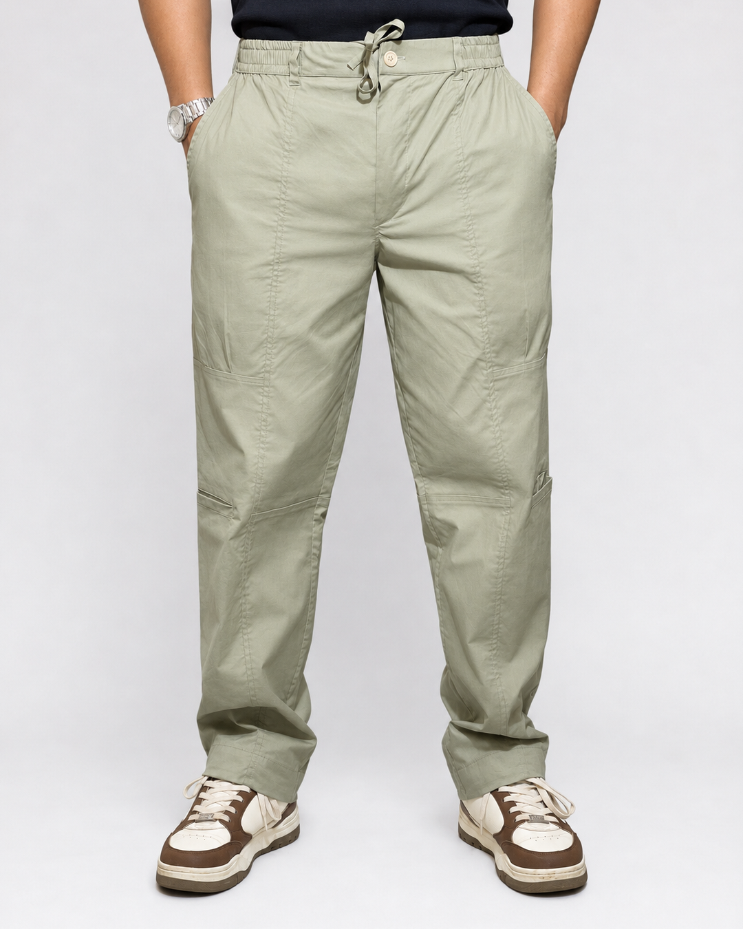 CHINOS X PYJAMAS - Pistachio 100% Cotton