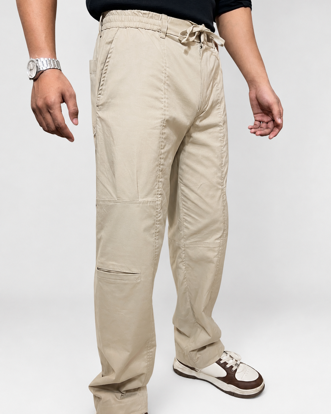 CHINOS X PYJAMAS - Khaki 100% Cotton
