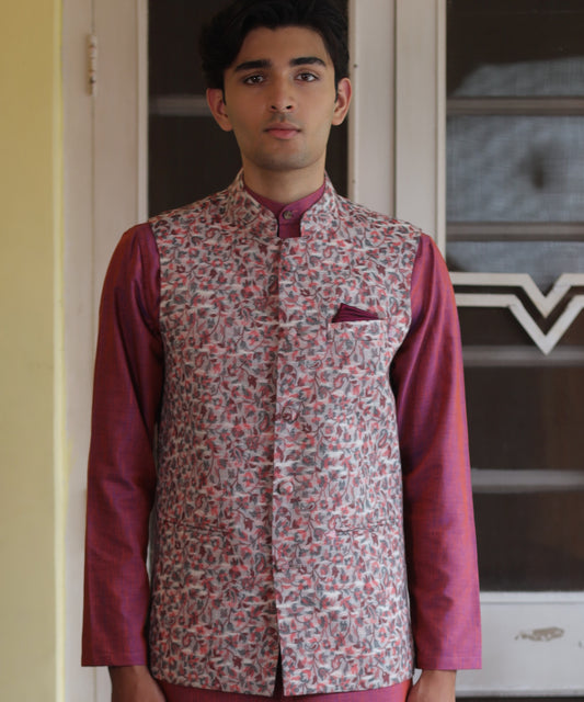 Floral Woollen Handwoven Bandi