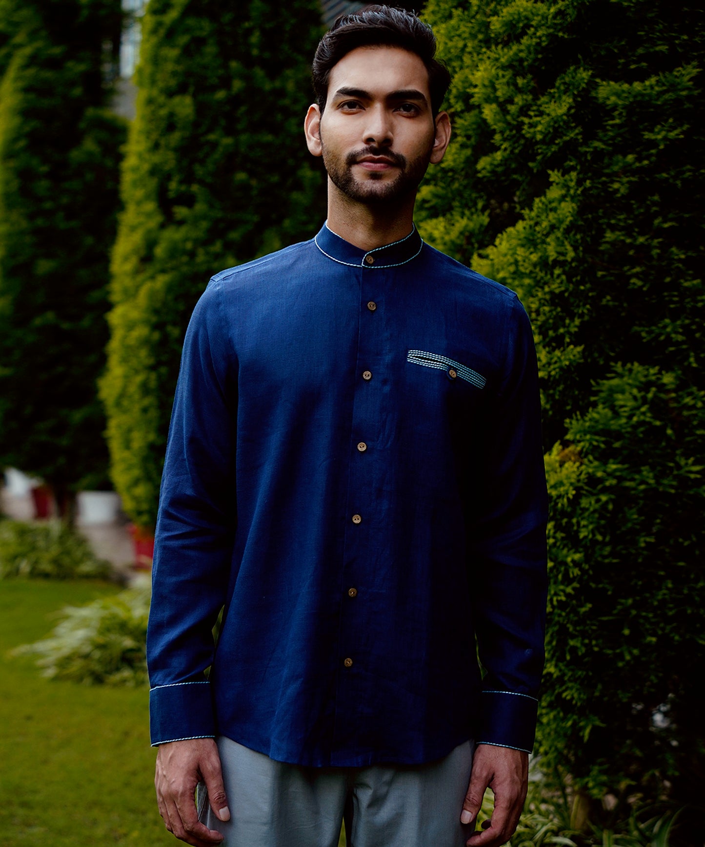 Egyptian Blue Linen Shirt