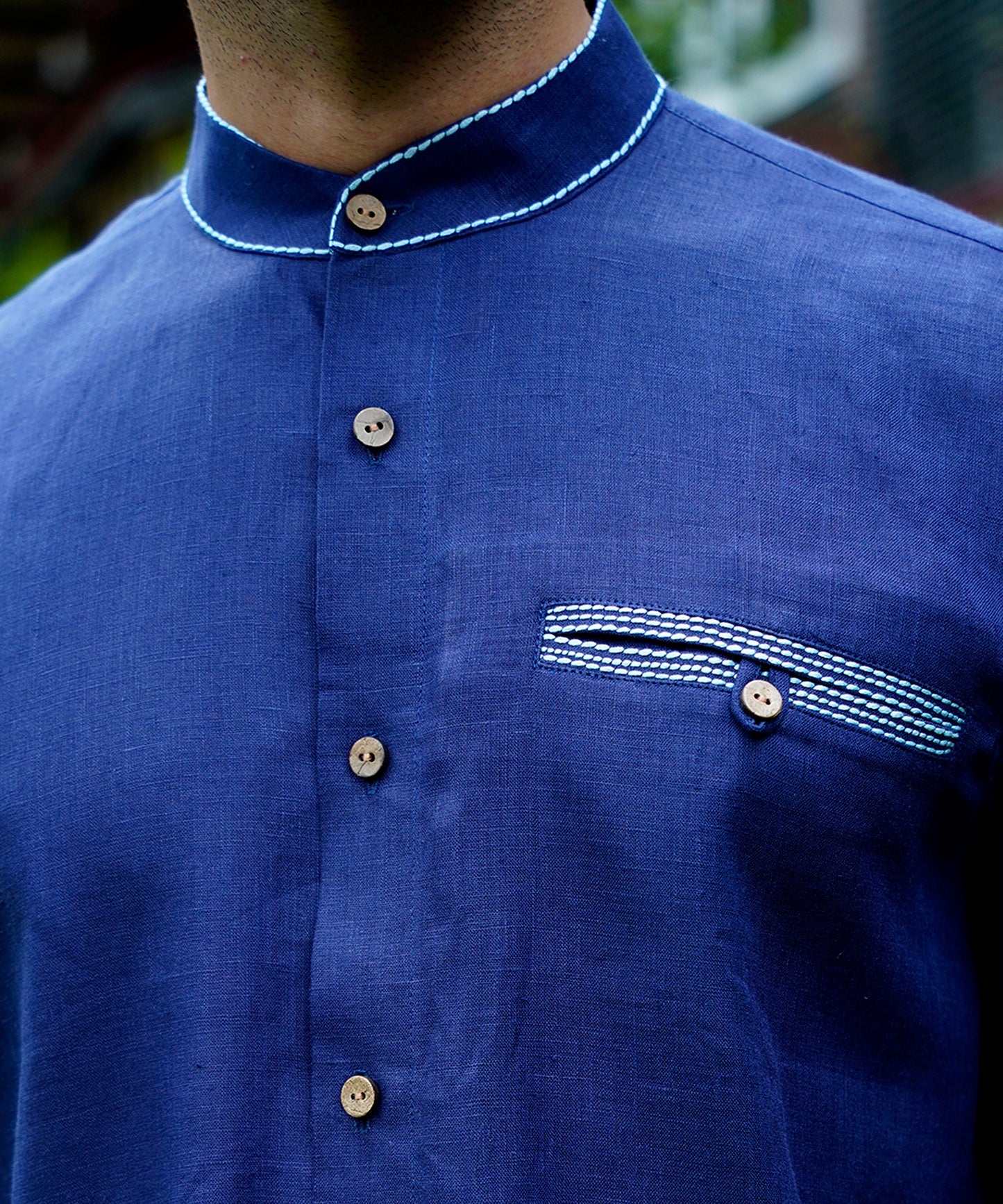 Egyptian Blue Linen Shirt