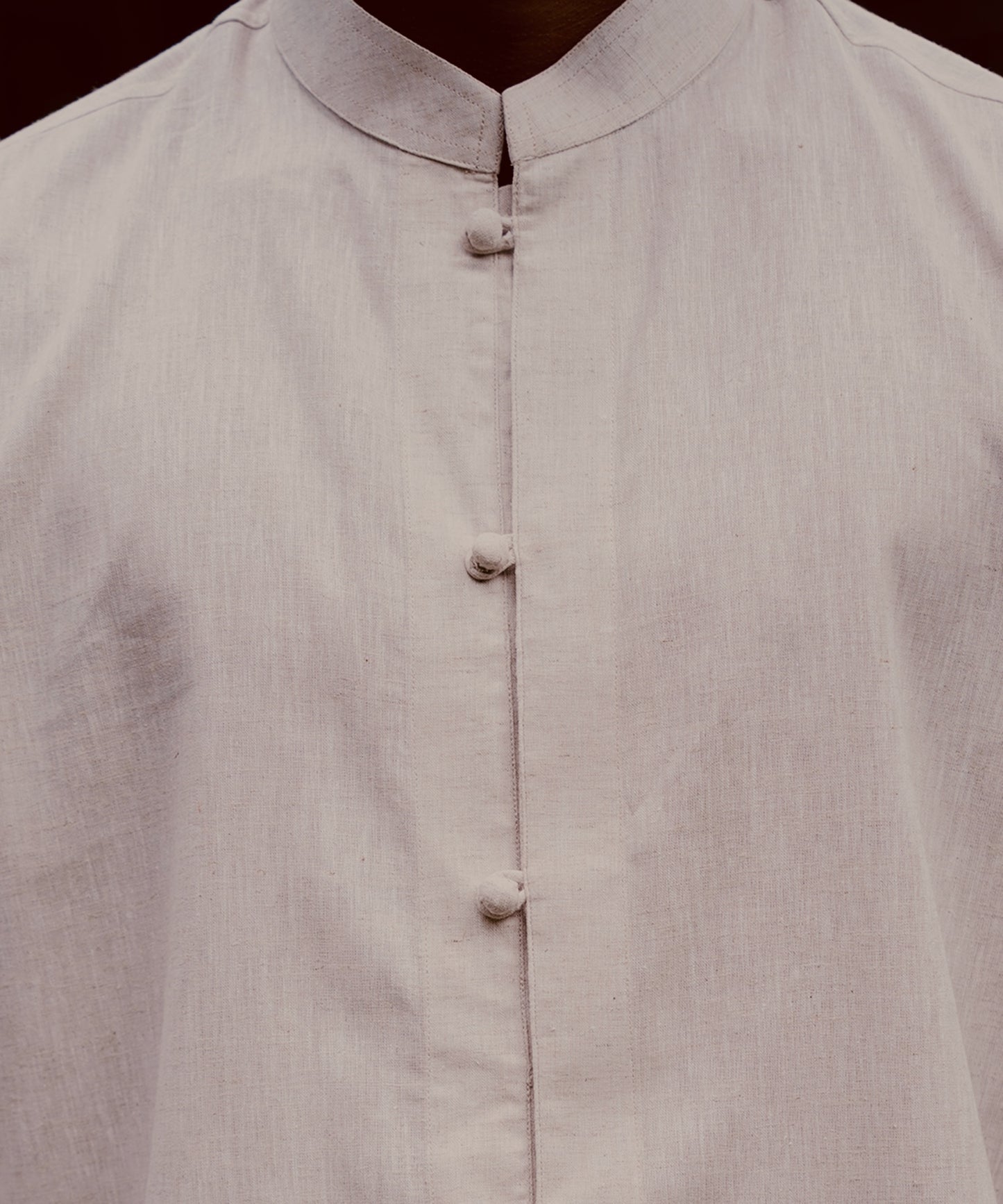Ecru Cotton Linen Shirt