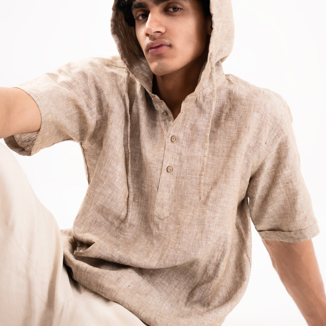 Summer Popover Hoodie - Sand Beige