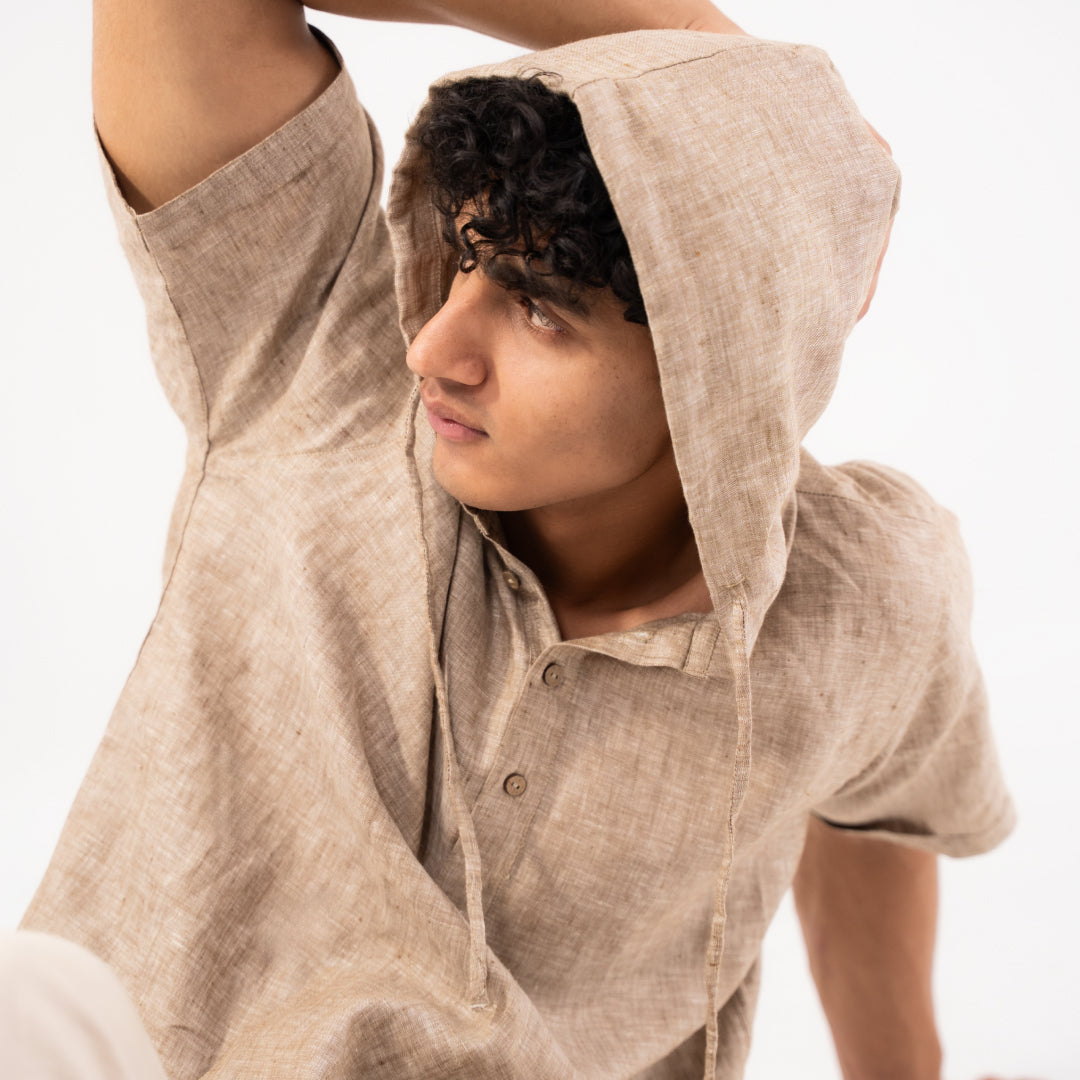 Summer Popover Hoodie - Sand Beige