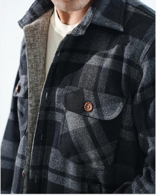 Shirt X Jacket-  Black