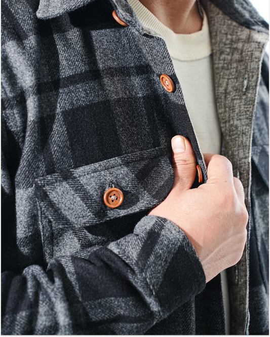 Shirt X Jacket-  Black