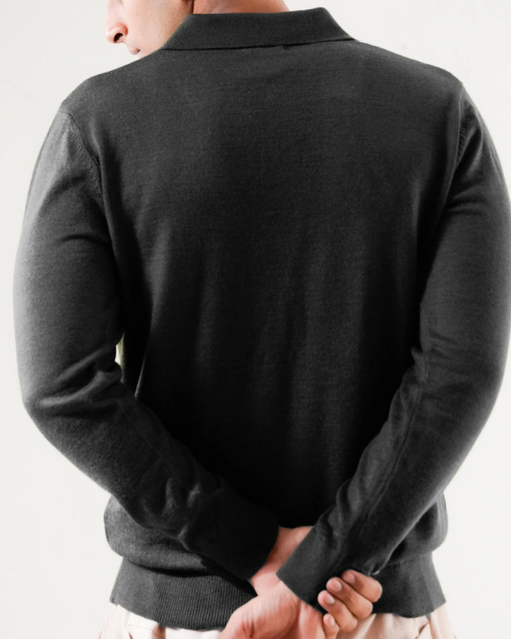 Autumn Pullover Shirt - Full Sleeves - Black