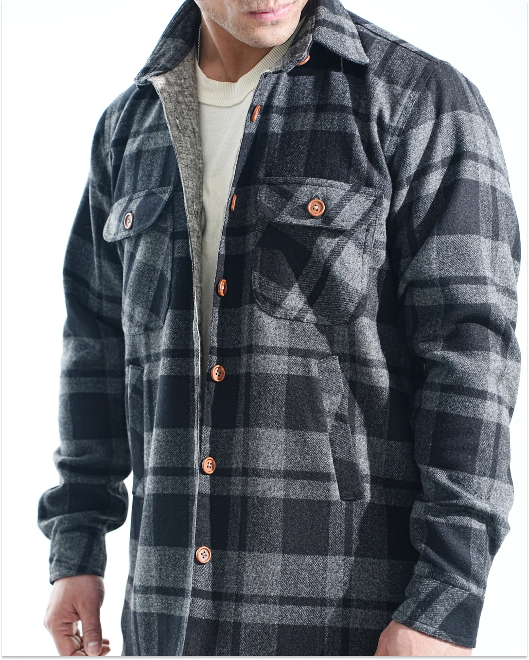 Shirt X Jacket-  Black