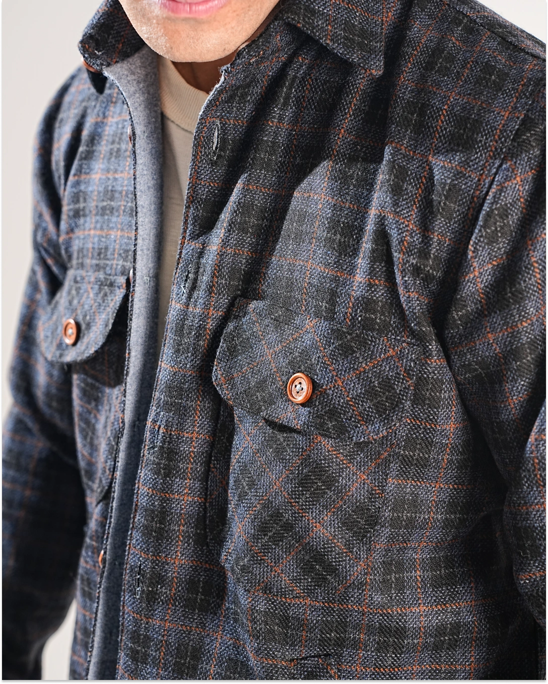 Shirt X Jacket-  Blue Check