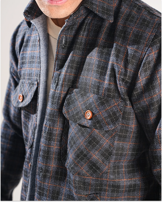 Shirt X Jacket-  Blue Check