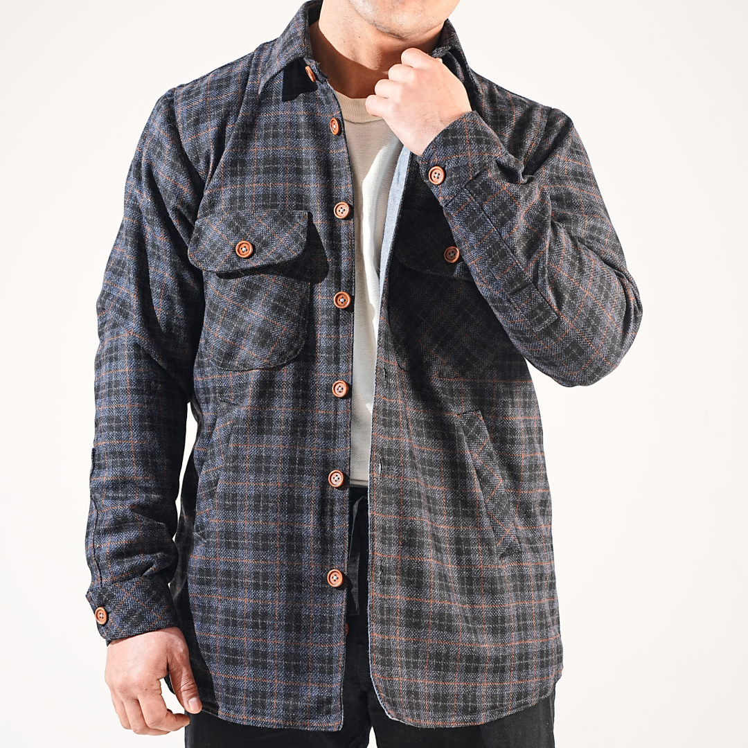 Shirt X Jacket-  Blue Check