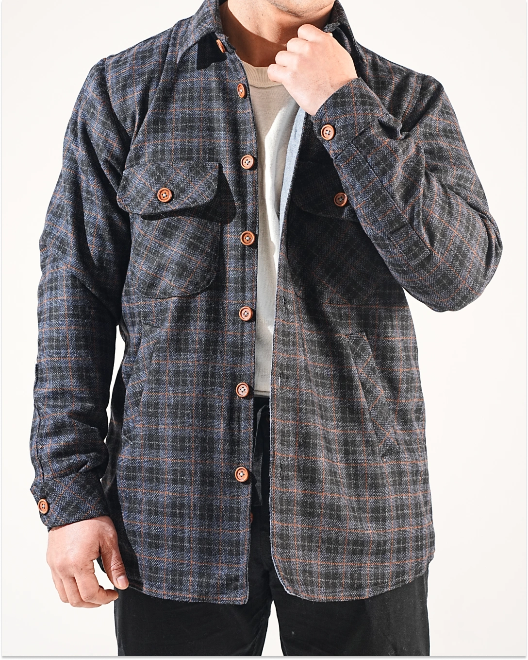 Shirt X Jacket-  Blue Check