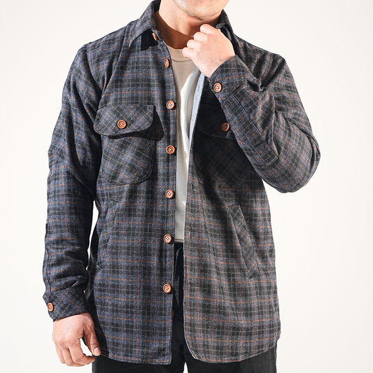 Shirt X Jacket-  Blue Check