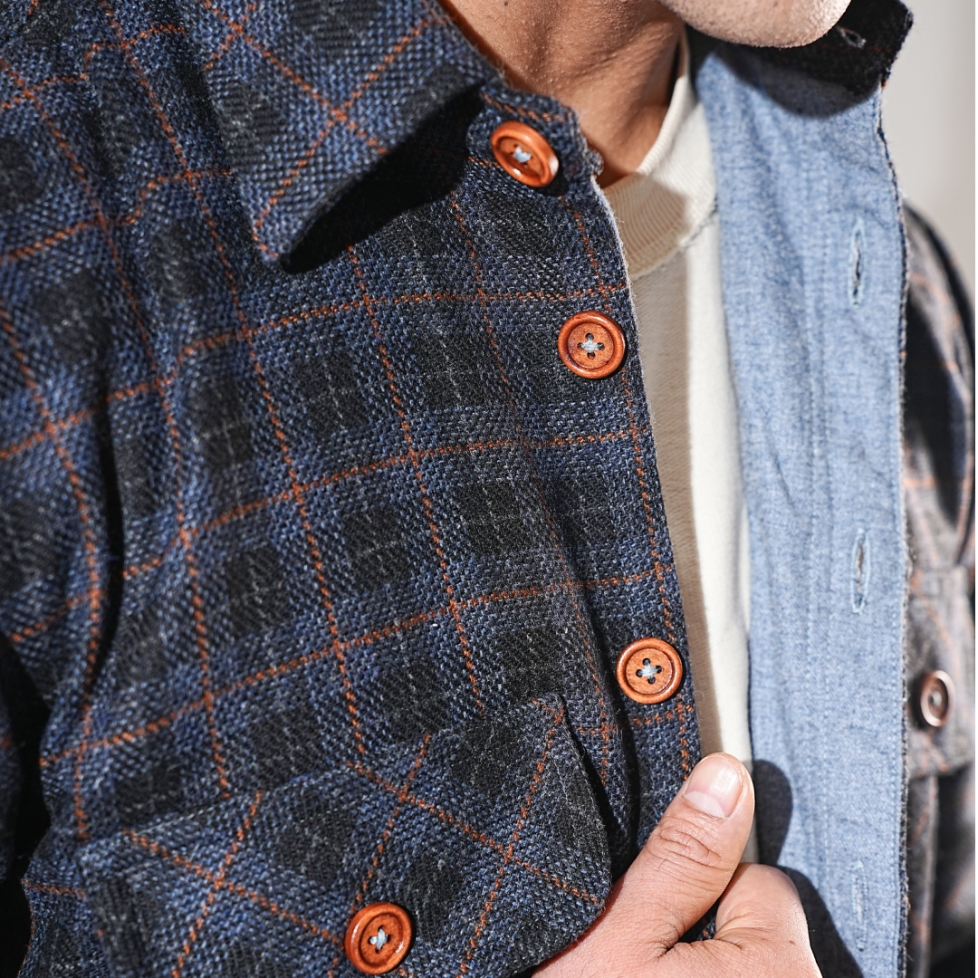 Shirt X Jacket-  Blue Check