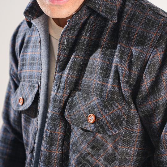 Shirt X Jacket-  Blue Check