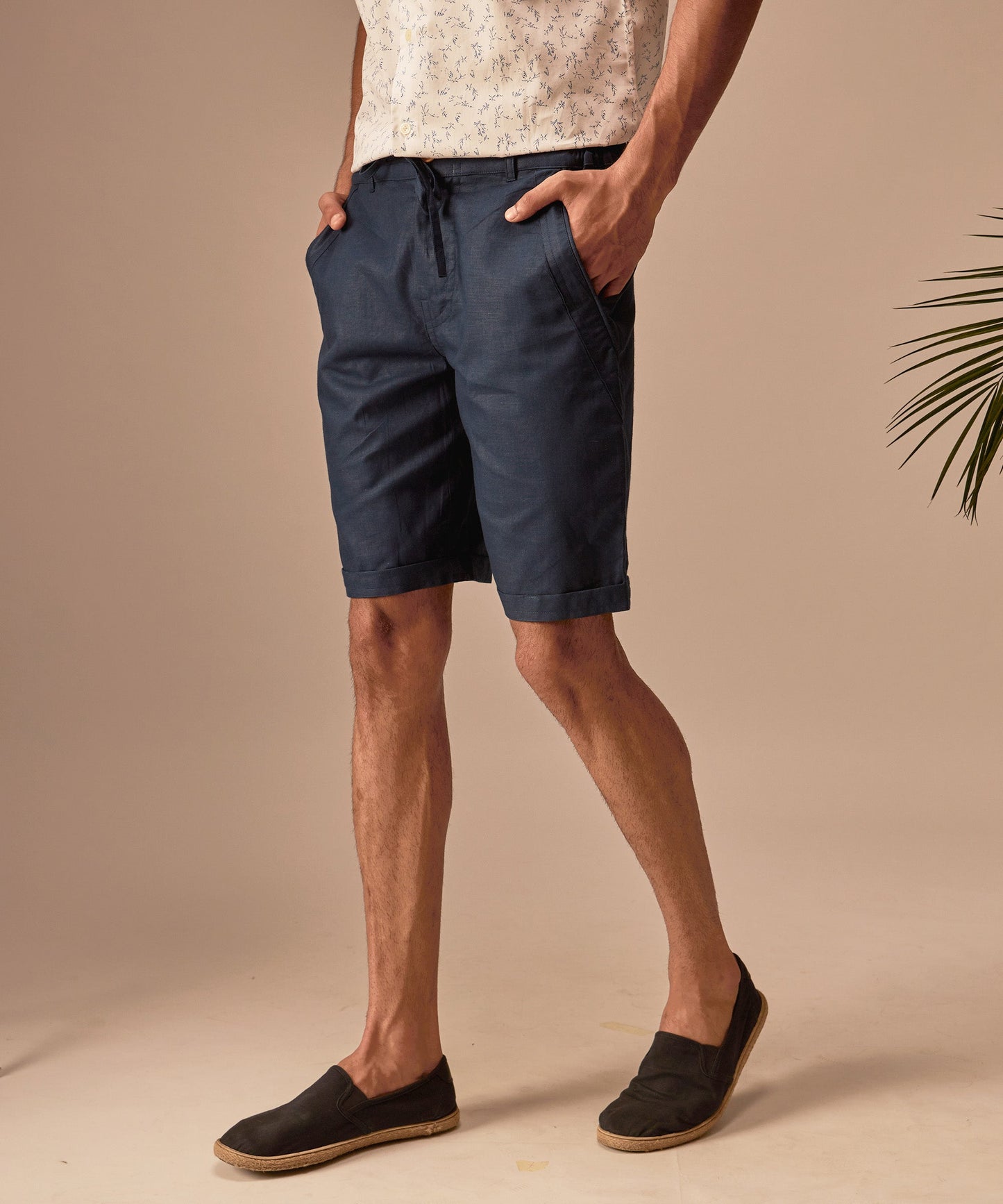 Azure Linen Shorts