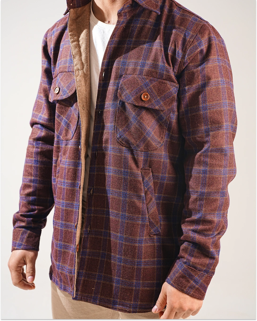 Shirt X Jacket-  Brown Check