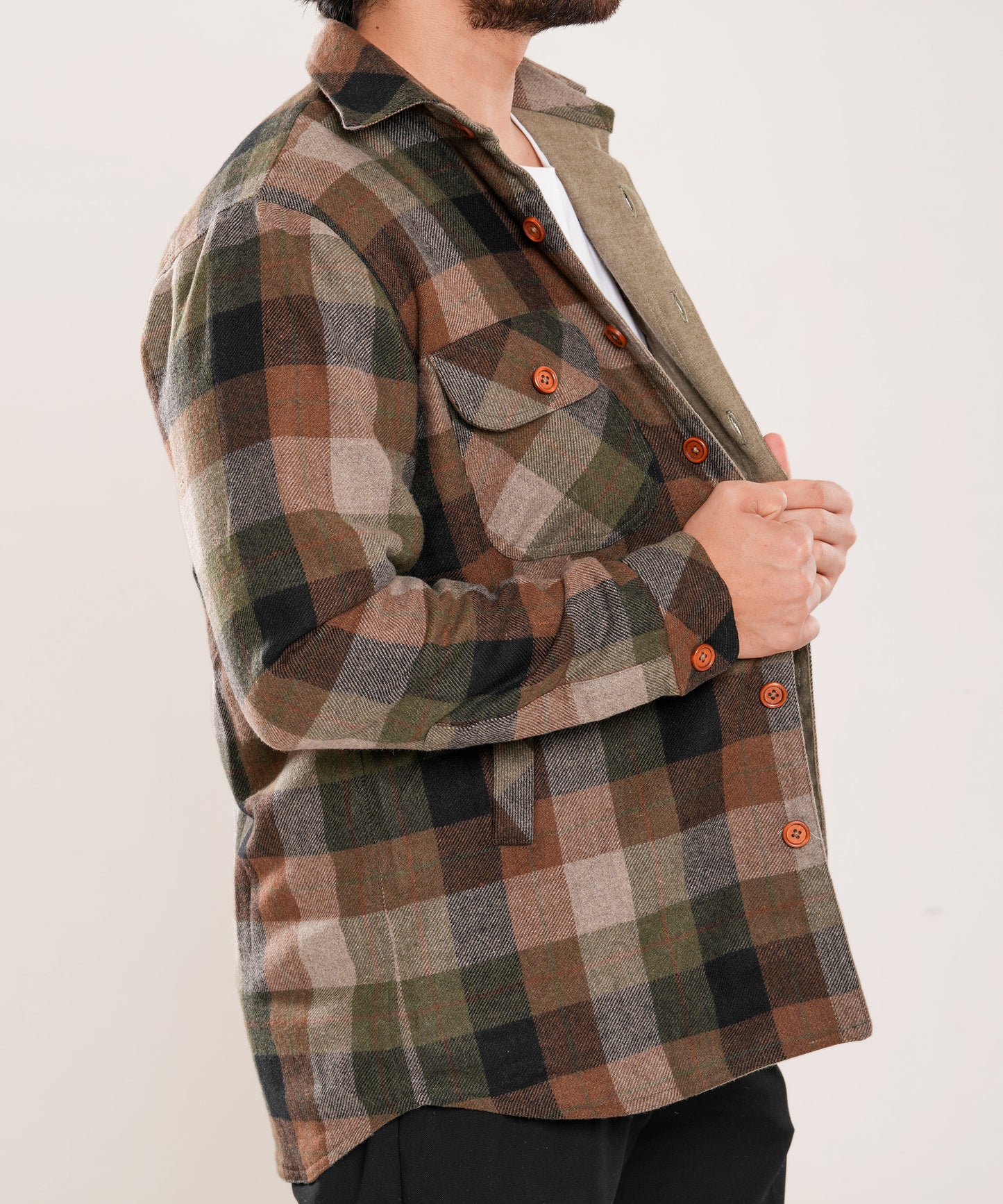 Shirt X Jacket- Khaki Green