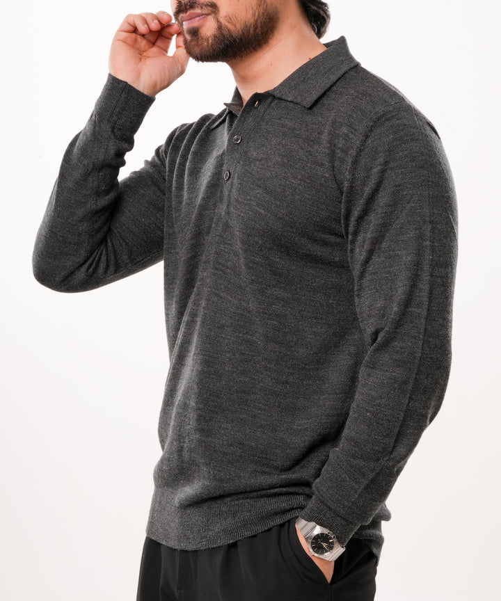 Autumn Pullover Shirt - Full Sleeves - Charcoal Grey