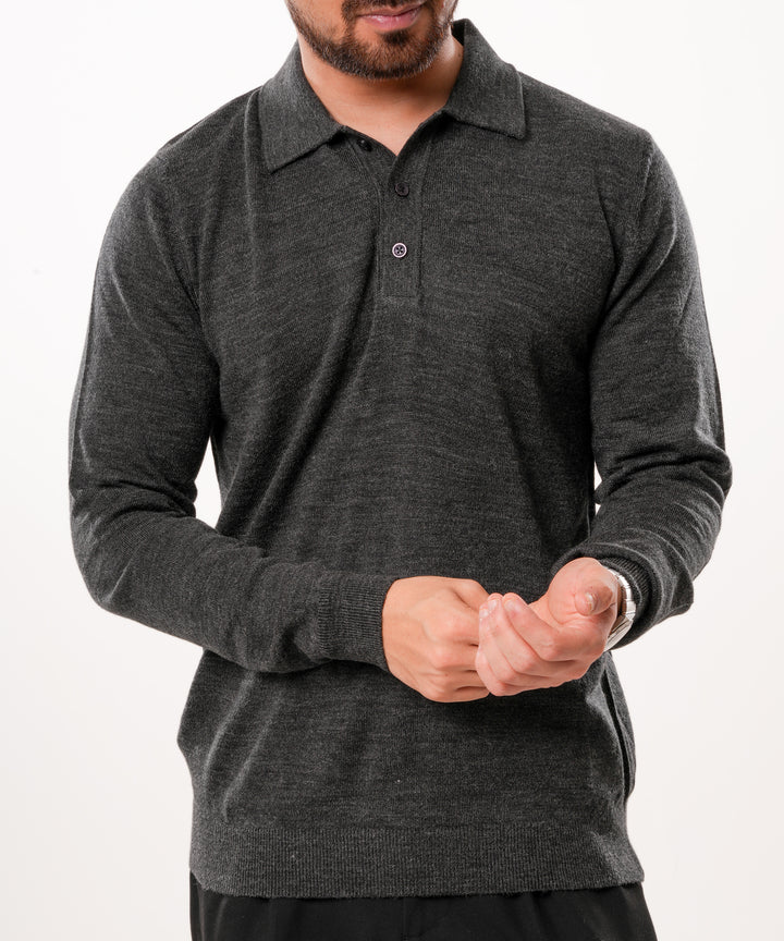 Autumn Pullover Shirt - Full Sleeves - Charcoal Grey