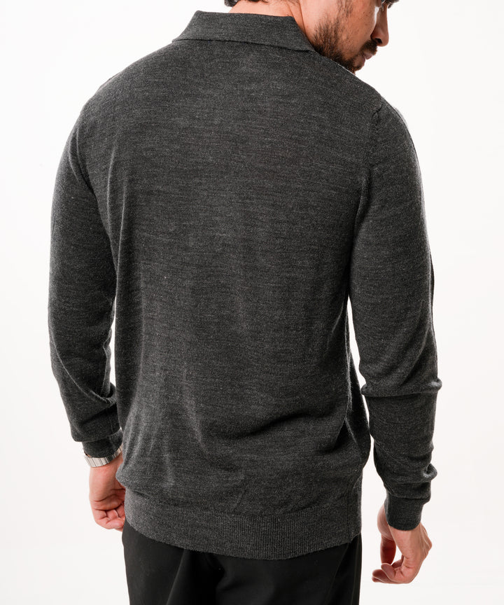 Autumn Pullover Shirt - Full Sleeves - Charcoal Grey