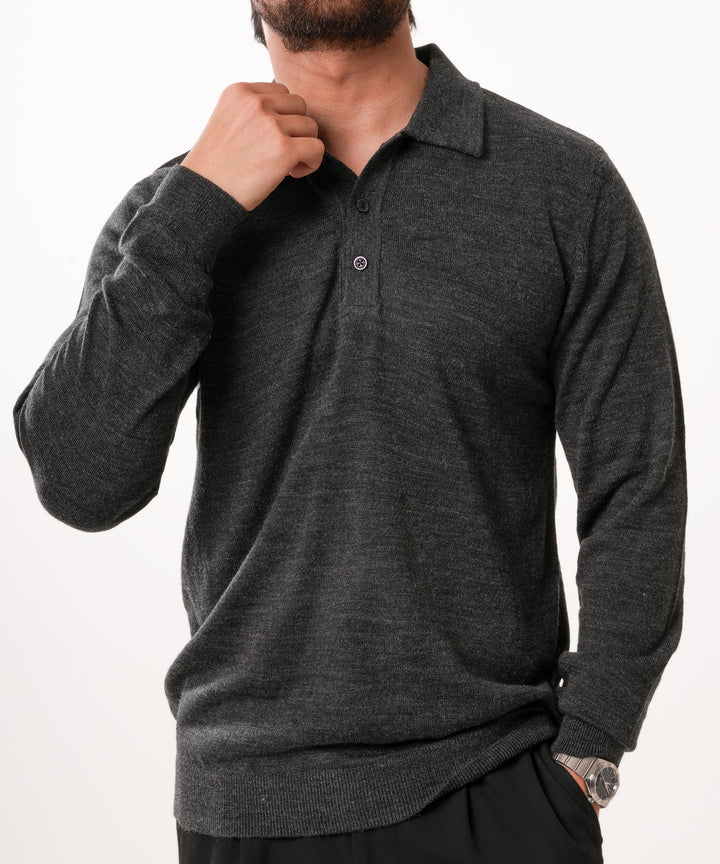 Autumn Pullover Shirt - Full Sleeves - Charcoal Grey