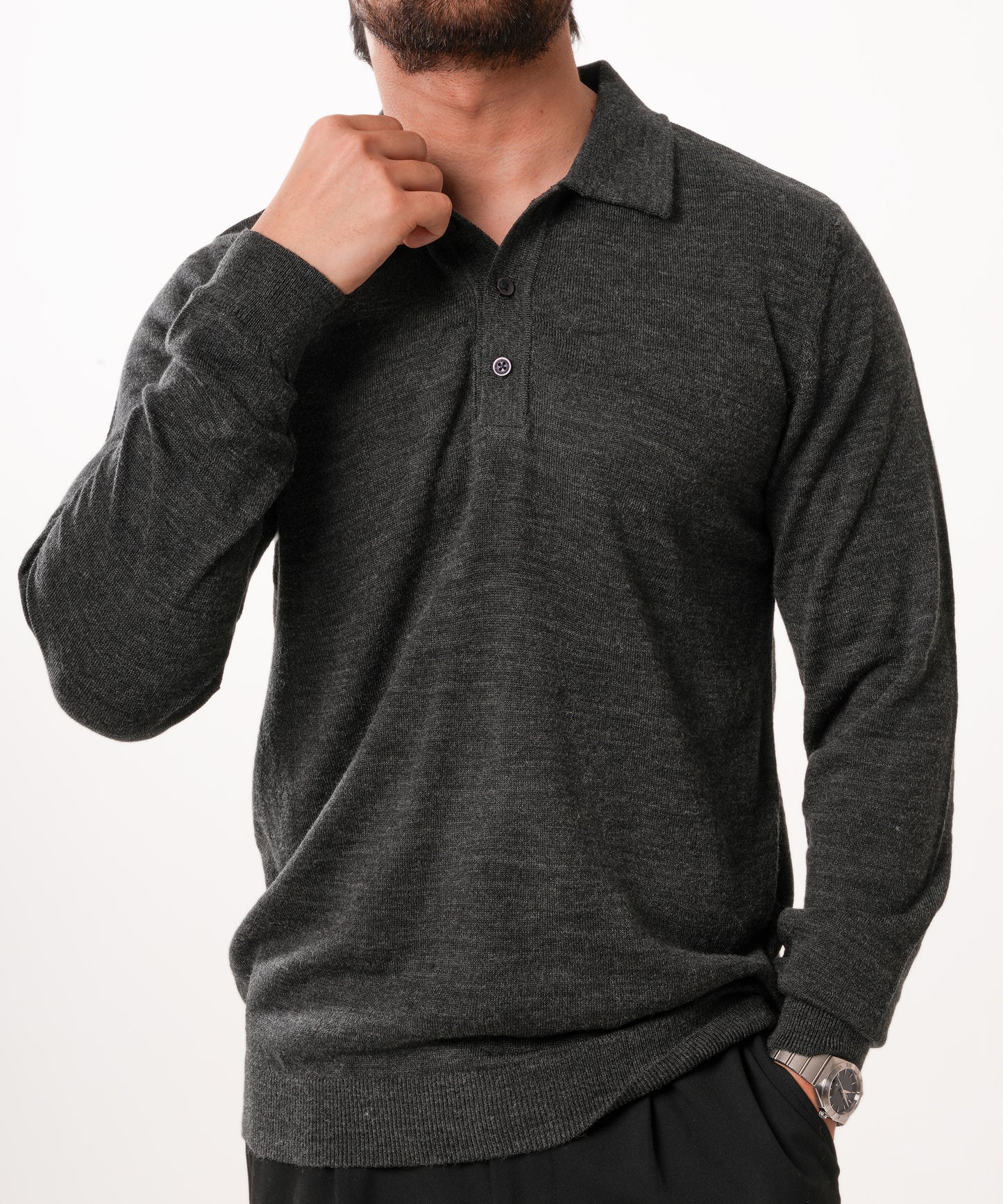 Autumn Pullover Shirt - Full Sleeves - Charcoal Grey