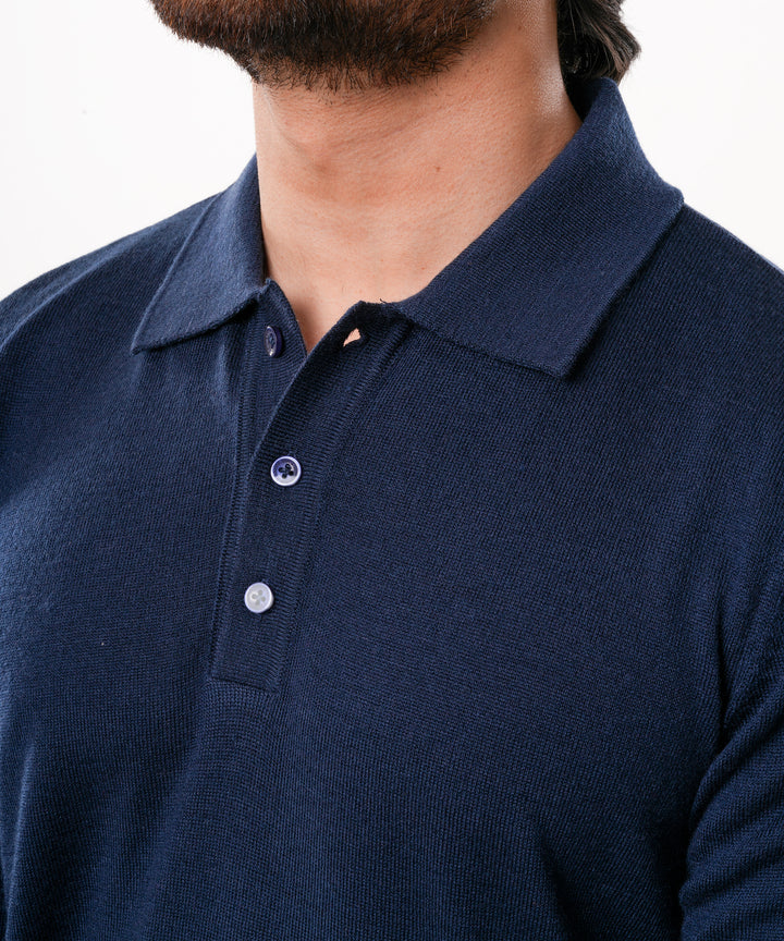Autumn Pullover Shirt - Full Sleeves - Navy Blue