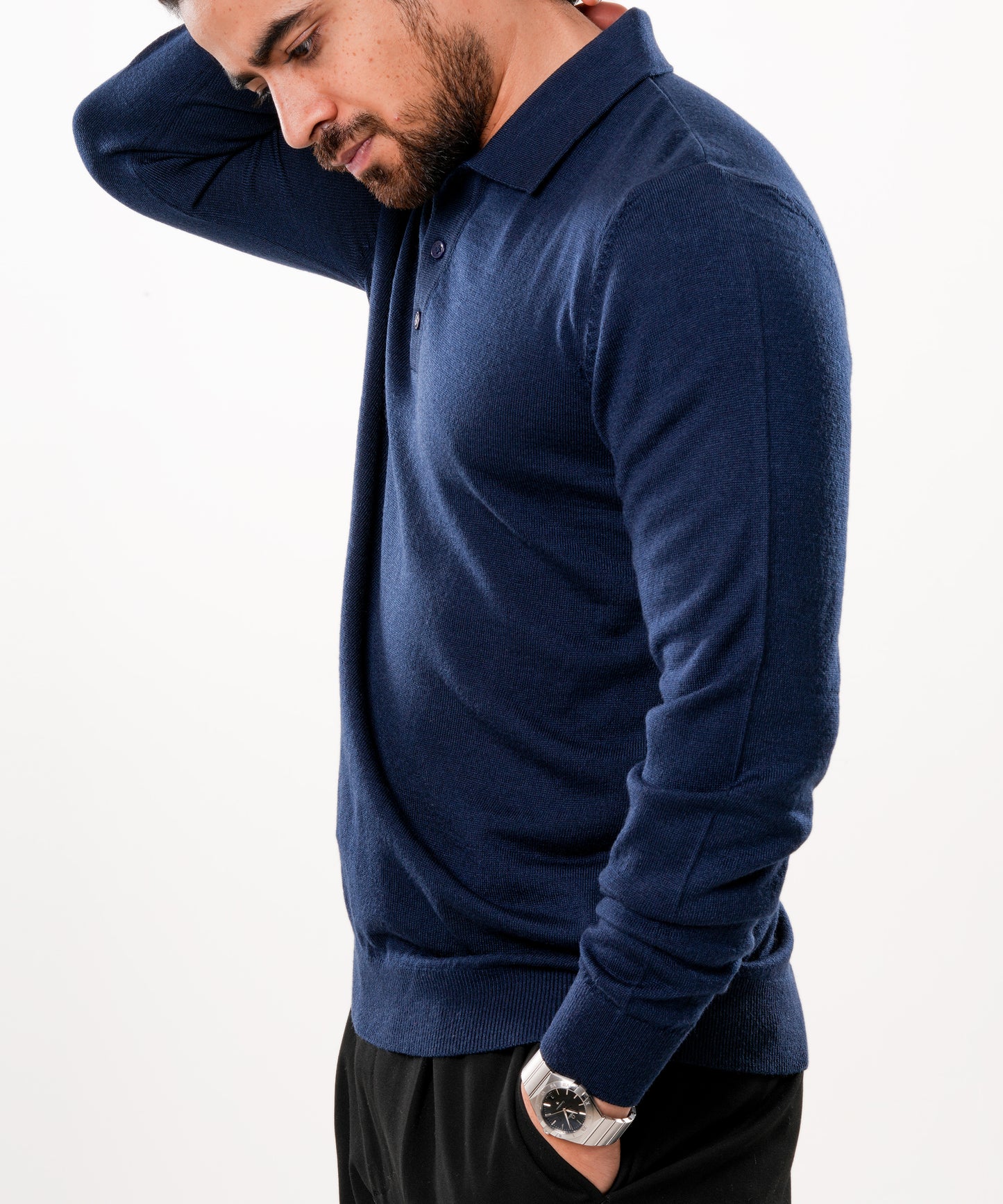 Autumn Pullover Shirt - Full Sleeves - Navy Blue