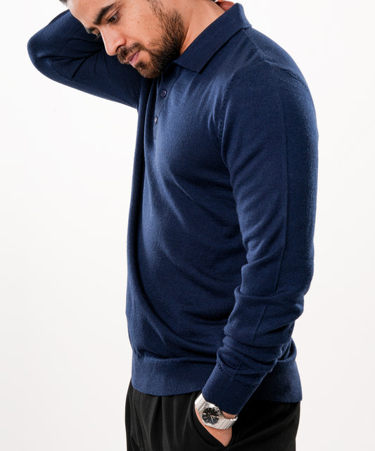 Autumn Pullover Shirt - Full Sleeves - Navy Blue