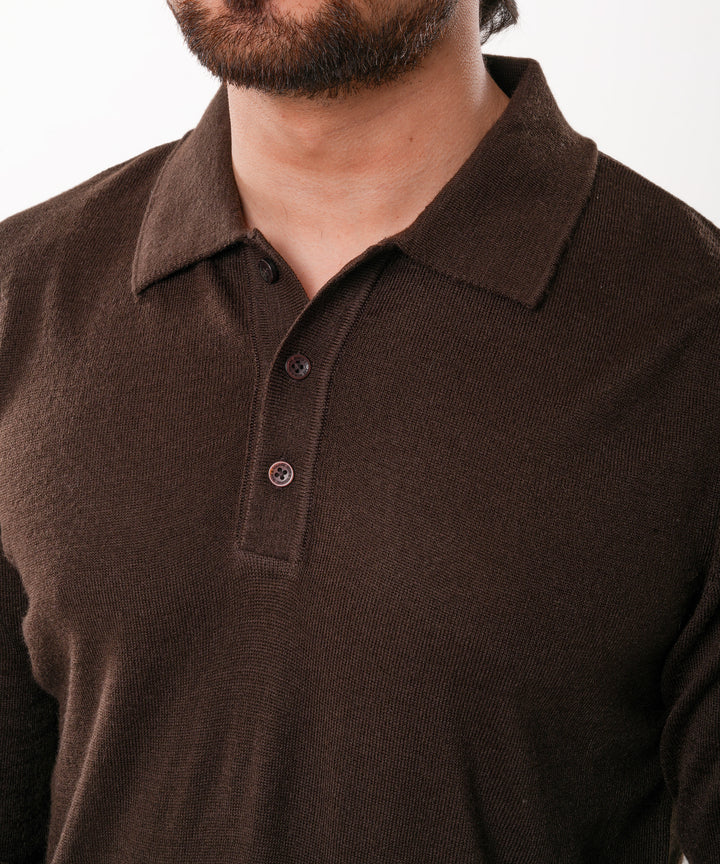 Autumn Pullover Shirt - Full Sleeves - Brown
