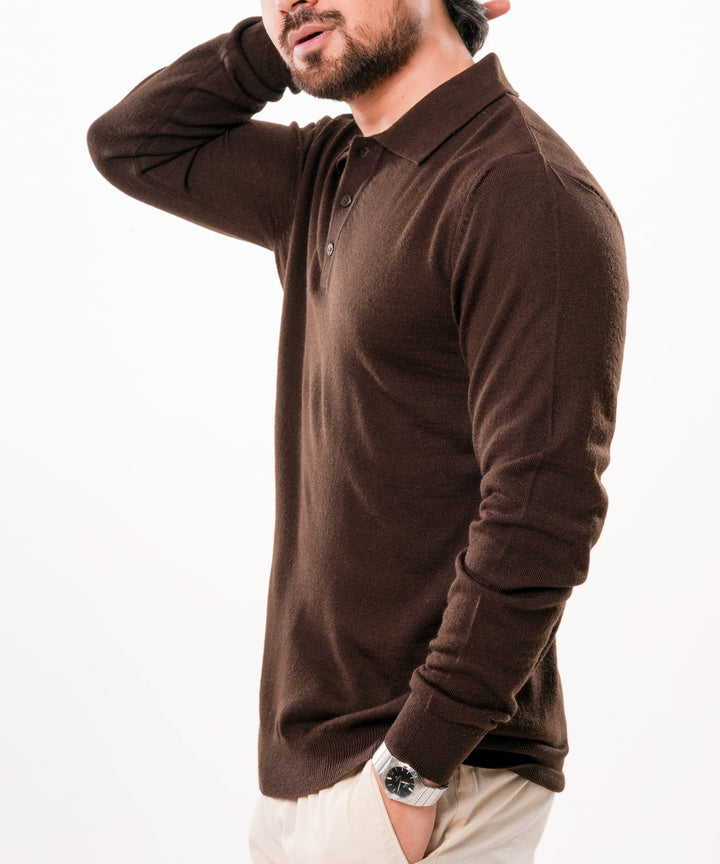 Autumn Pullover Shirt - Full Sleeves - Brown
