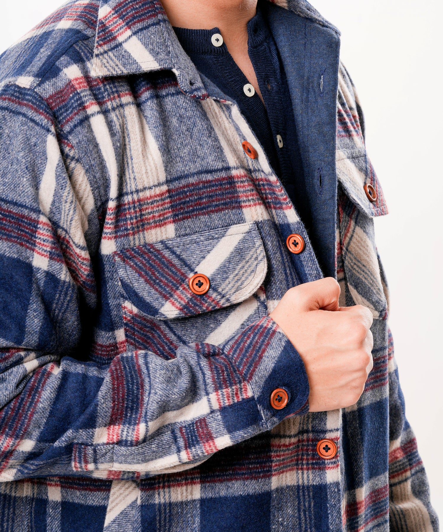 Shirt X Jacket- Blue Check