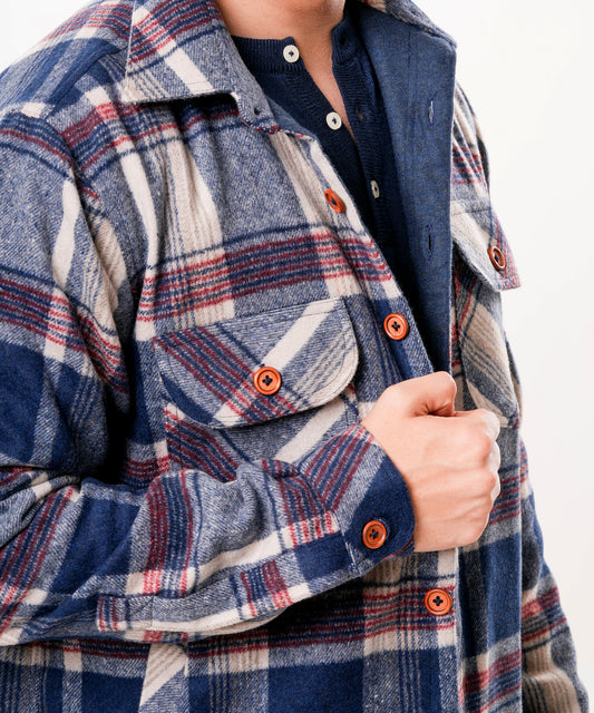 Shirt X Jacket- Blue Check