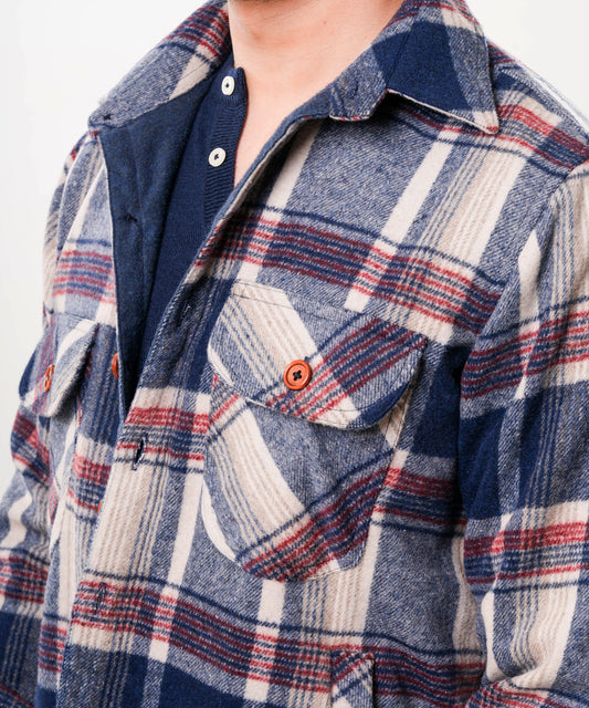 Shirt X Jacket- Blue Check