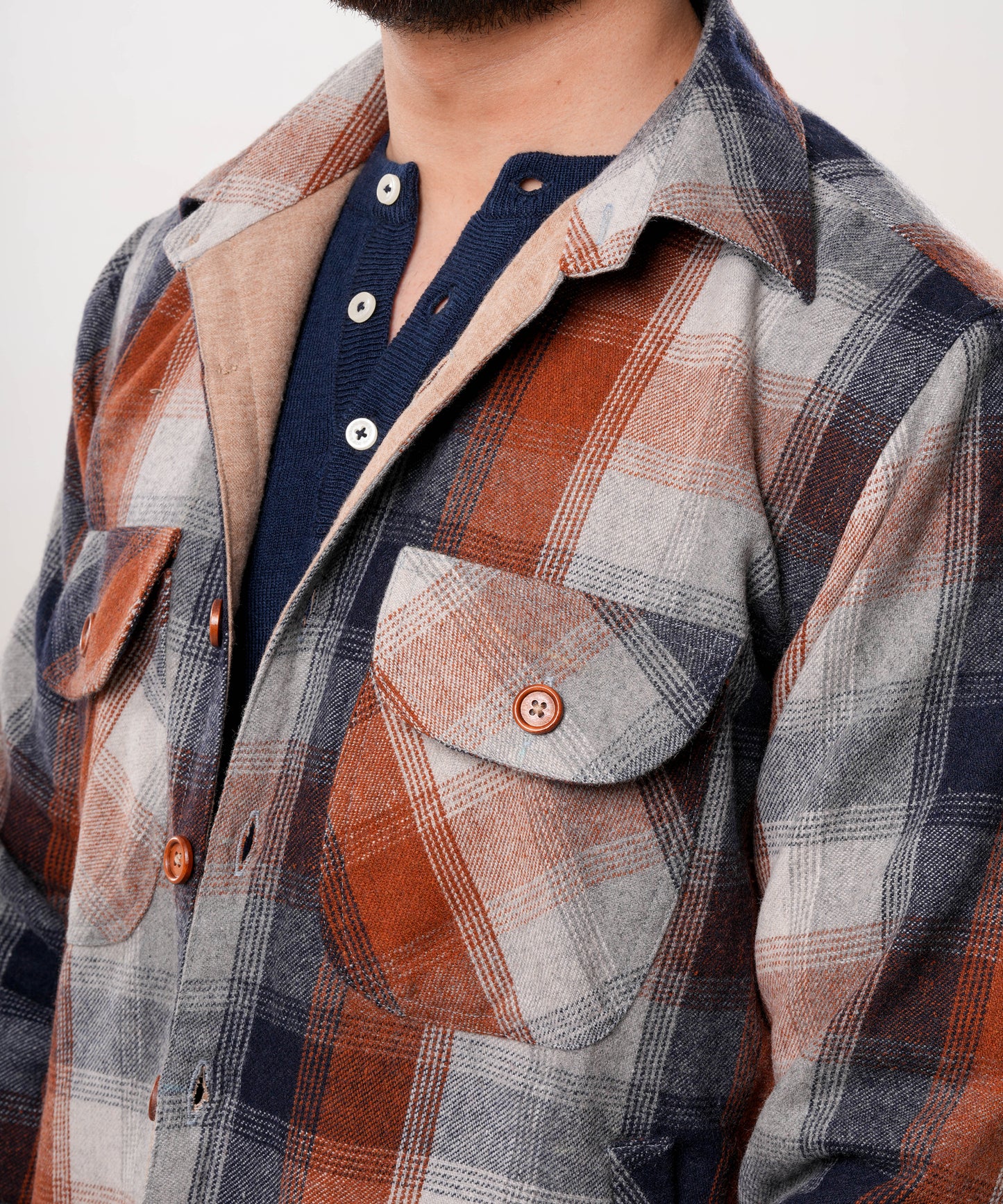 Shirt X Jacket-  Rust Check