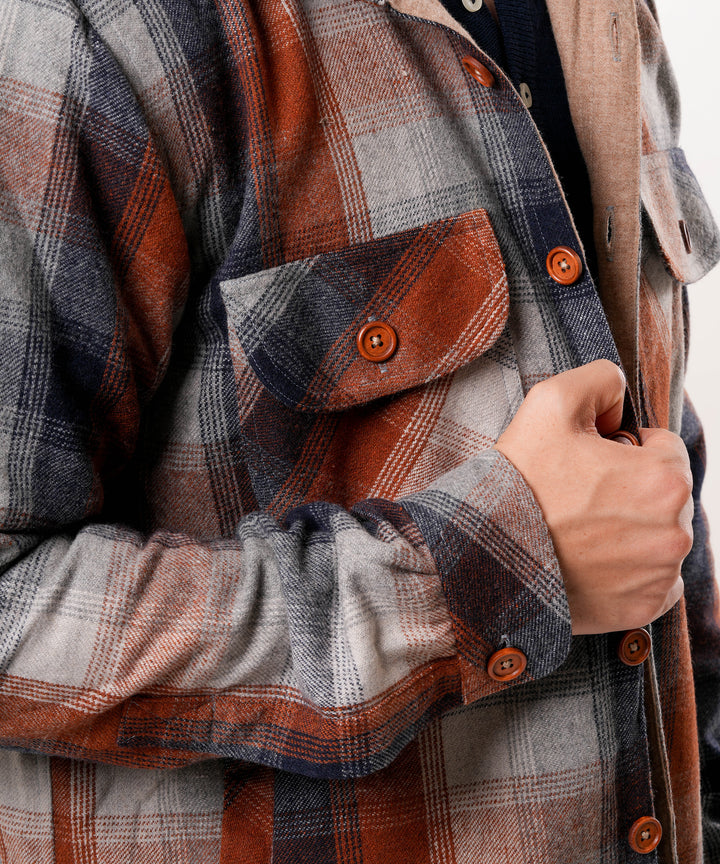 Shirt X Jacket-  Rust Check