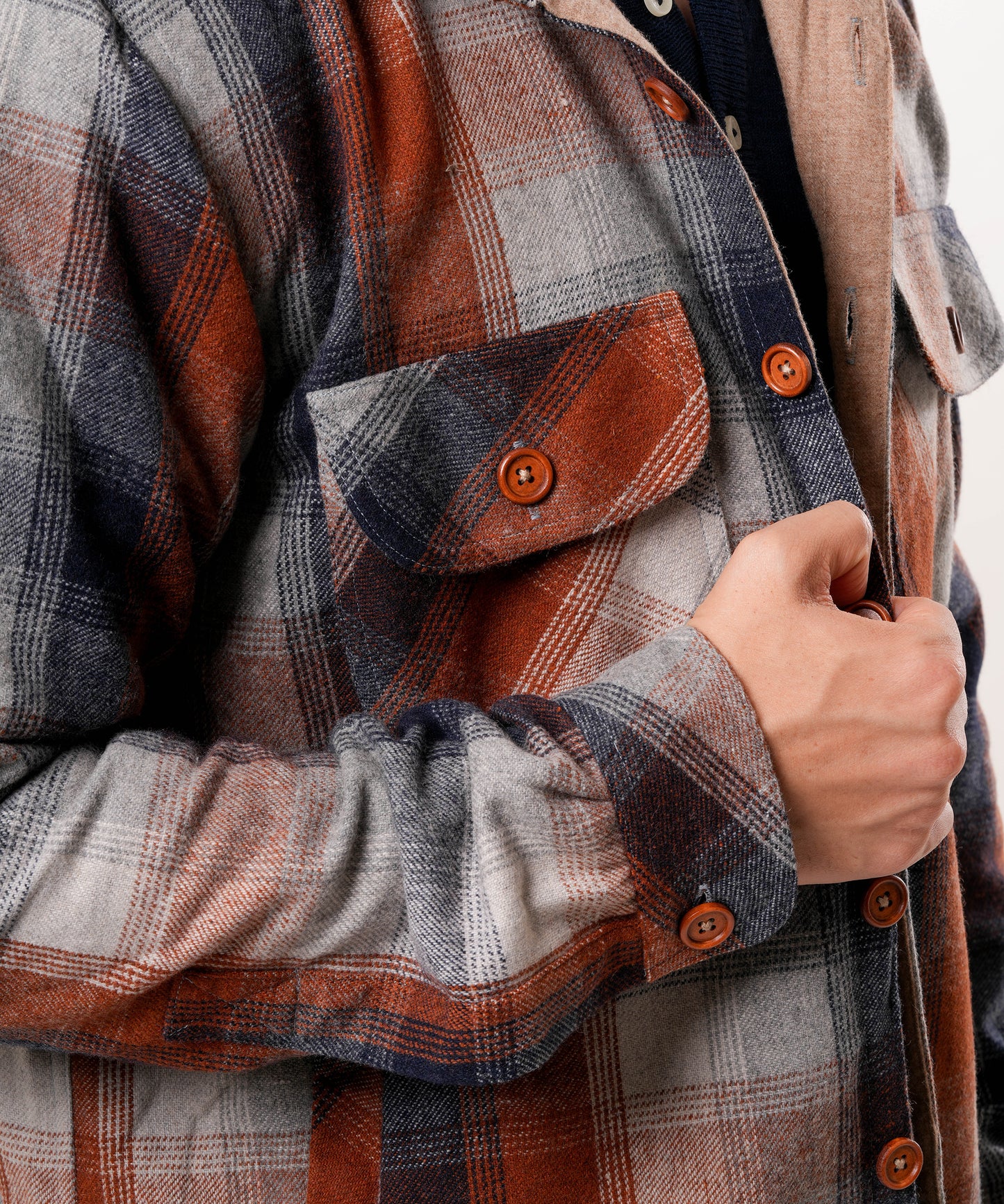 Shirt X Jacket-  Rust Check