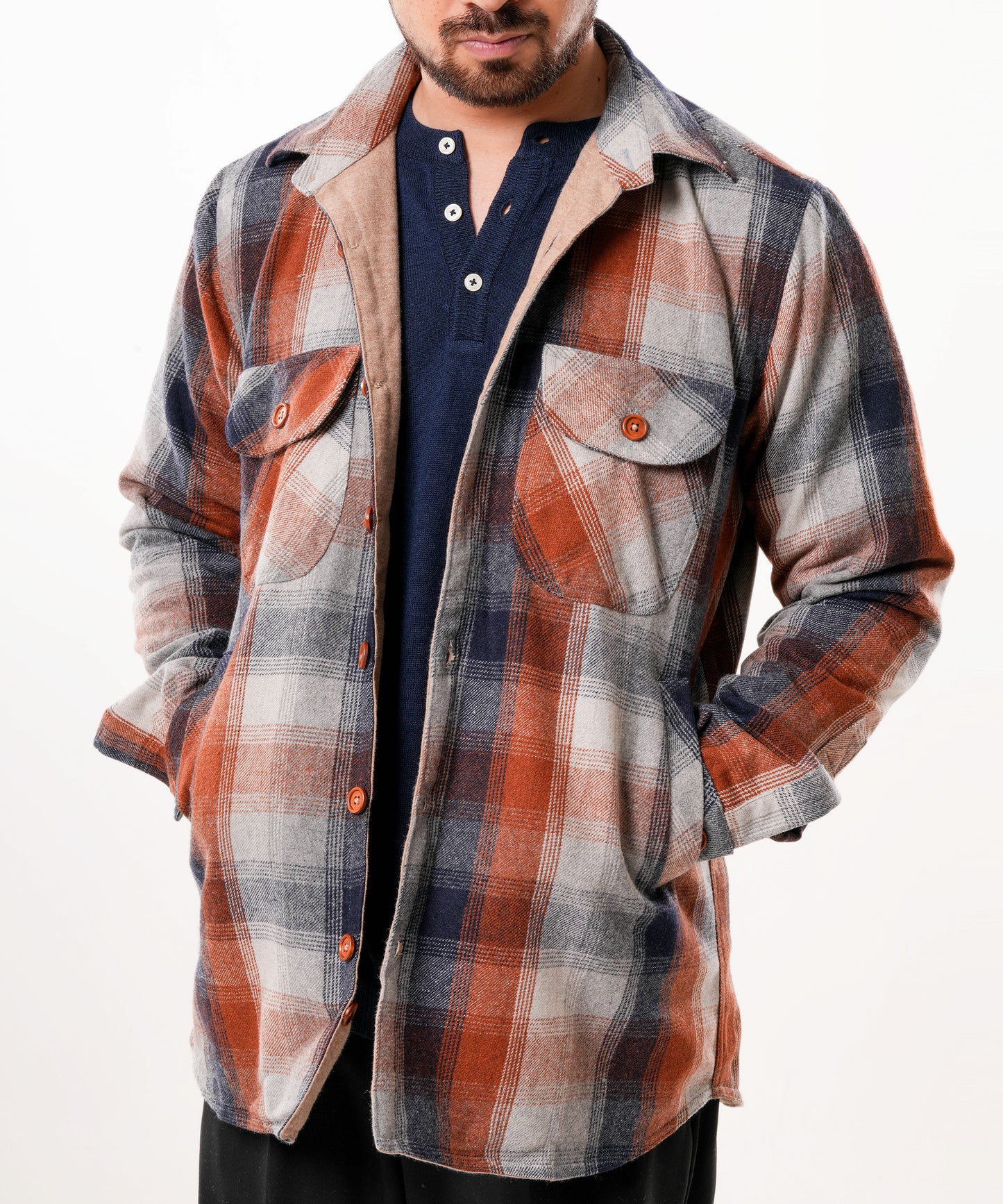 Shirt X Jacket-  Rust Check