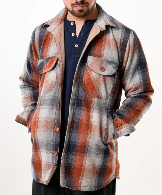 Shirt X Jacket-  Rust Check