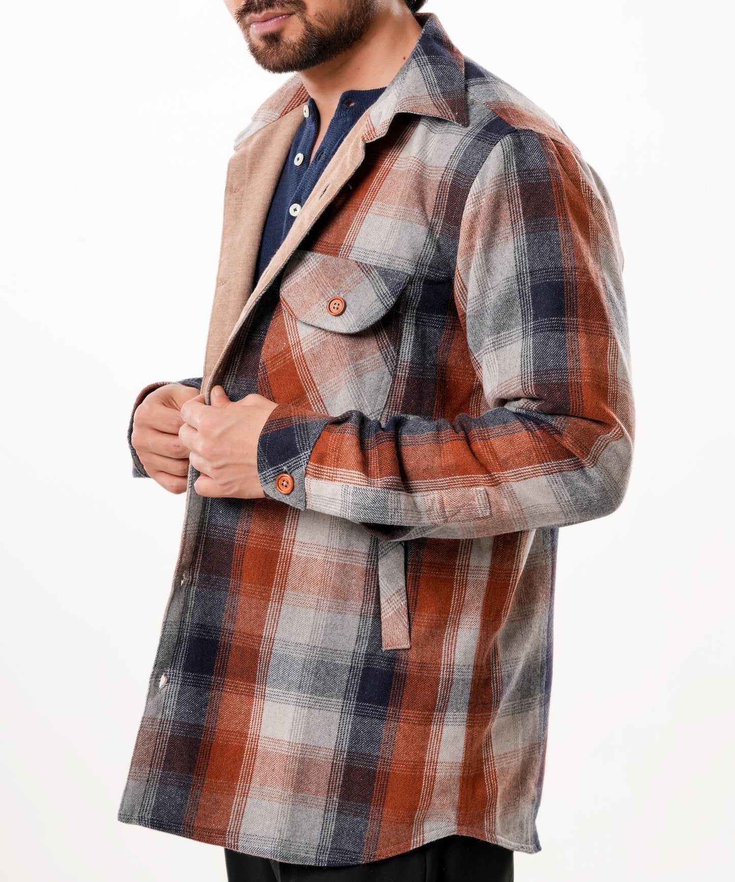 Shirt X Jacket-  Rust Check