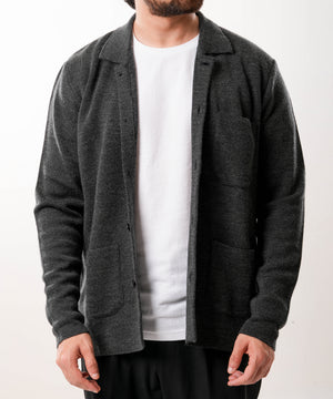 Charcoal Grey - Knitted Jacket - Charcoal Grey
