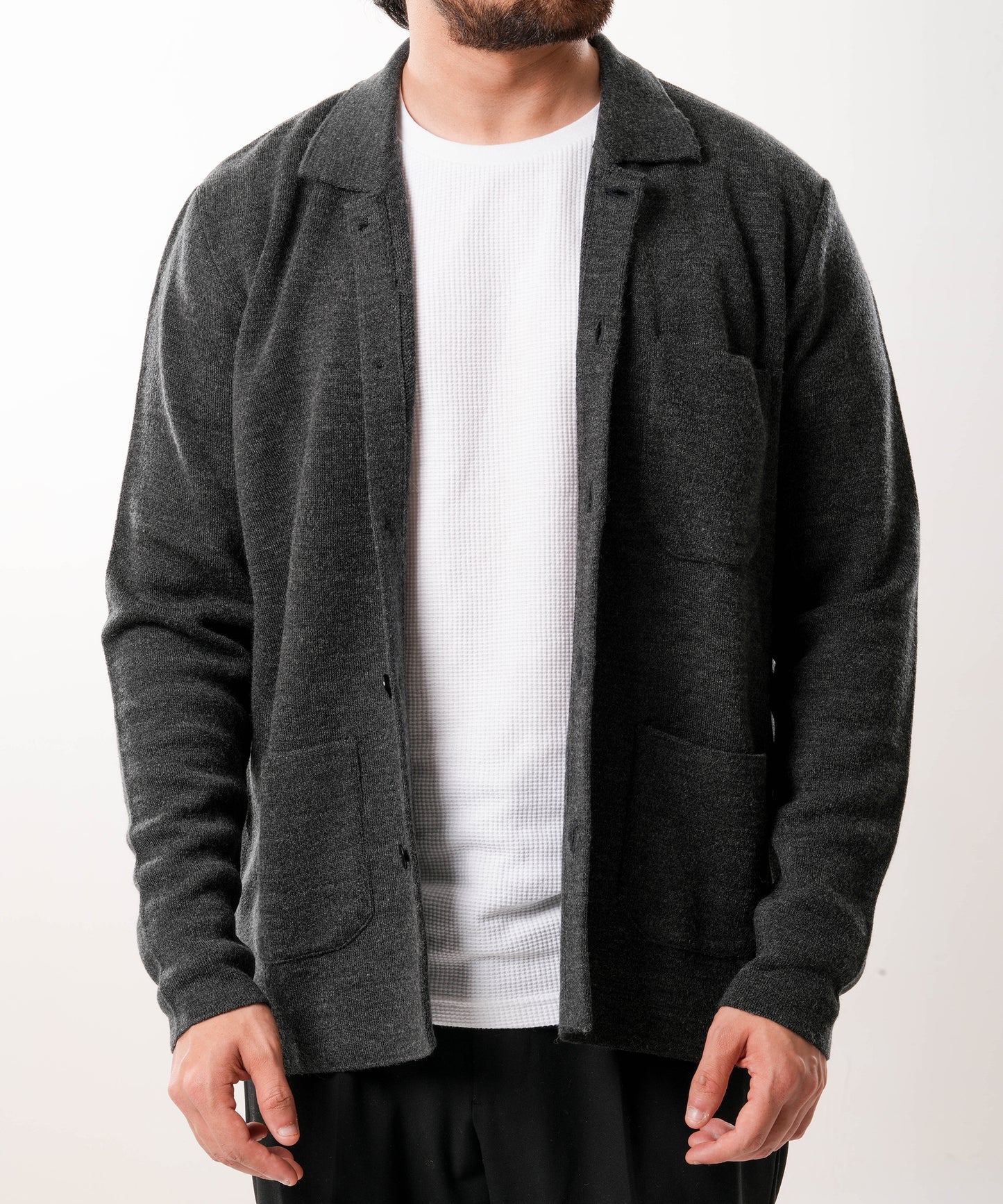Knitted Jacket - Charcoal Grey