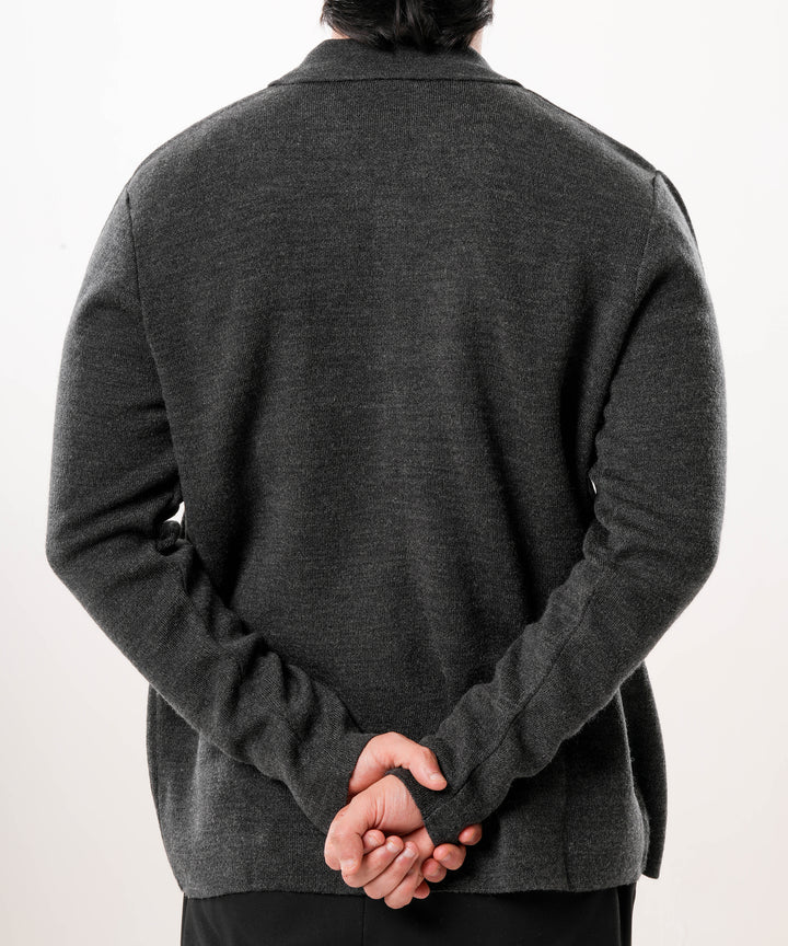 Knitted Jacket - Charcoal Grey